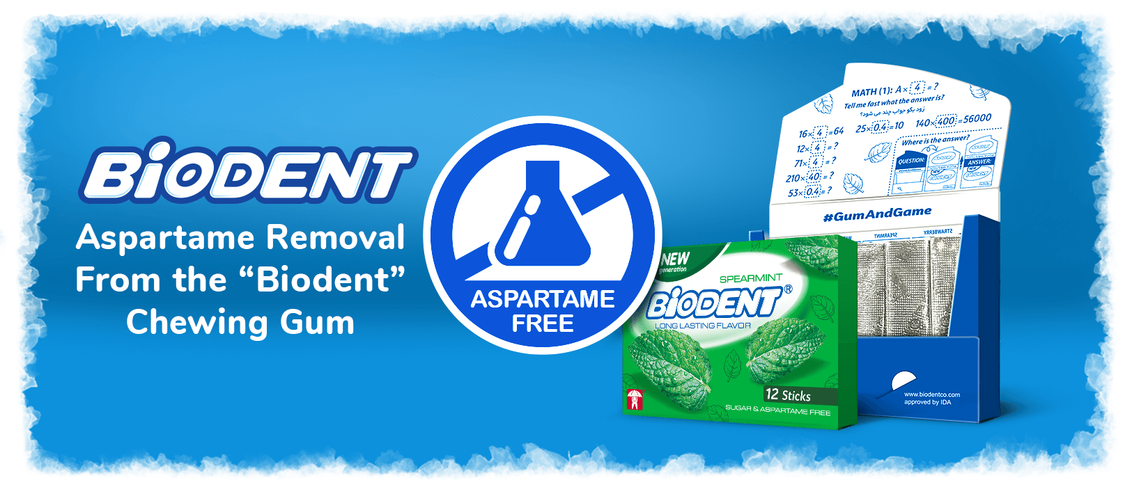 Aspartame Removal from Biodent Chewing Gum products